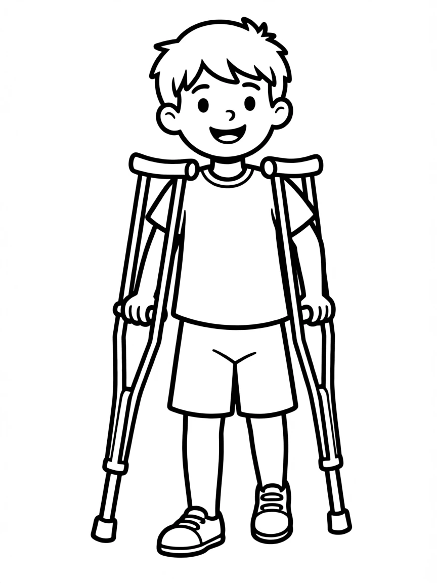 A strong crutch helping to walk.