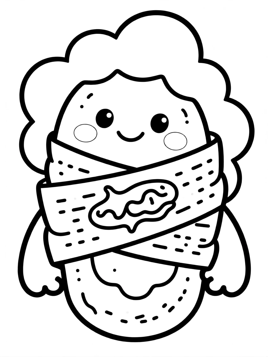A bubbly bandage wrapped around a wound.
