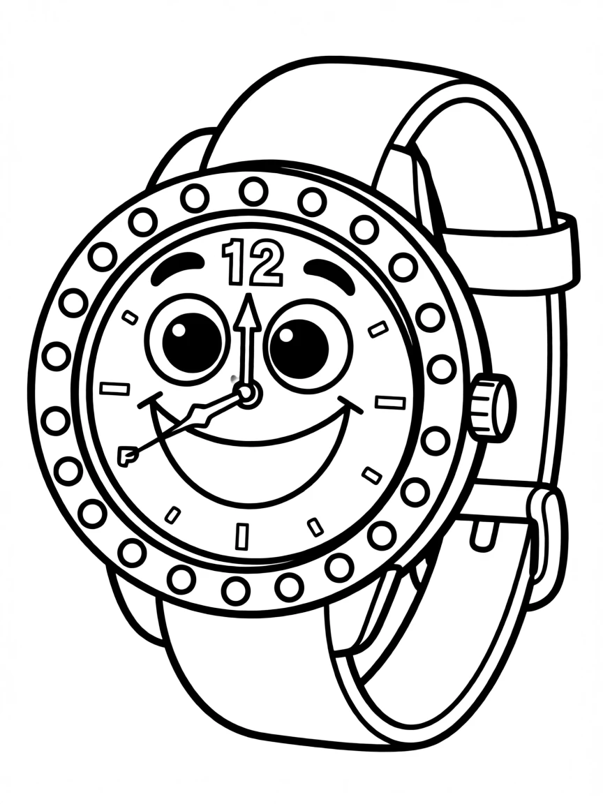 A bumpy watch with a happy face.