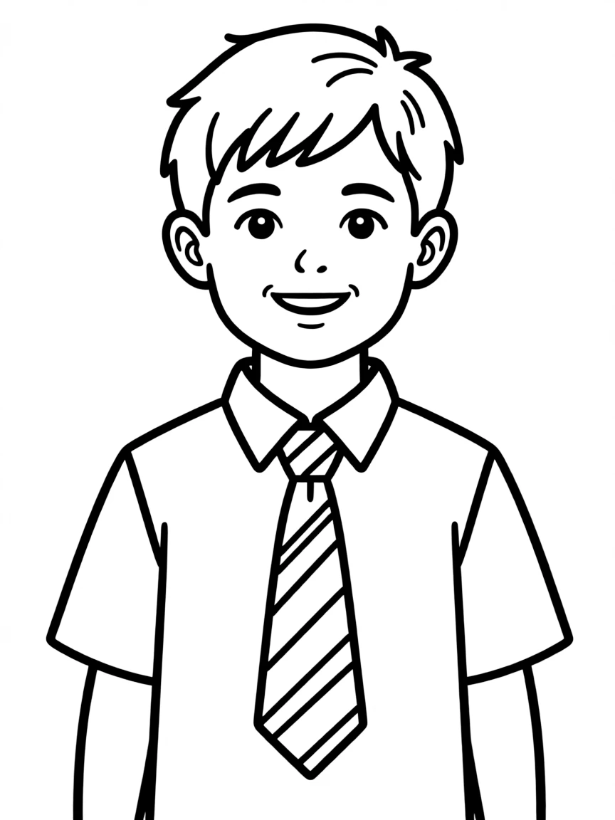 A colorful tie on a shirt.