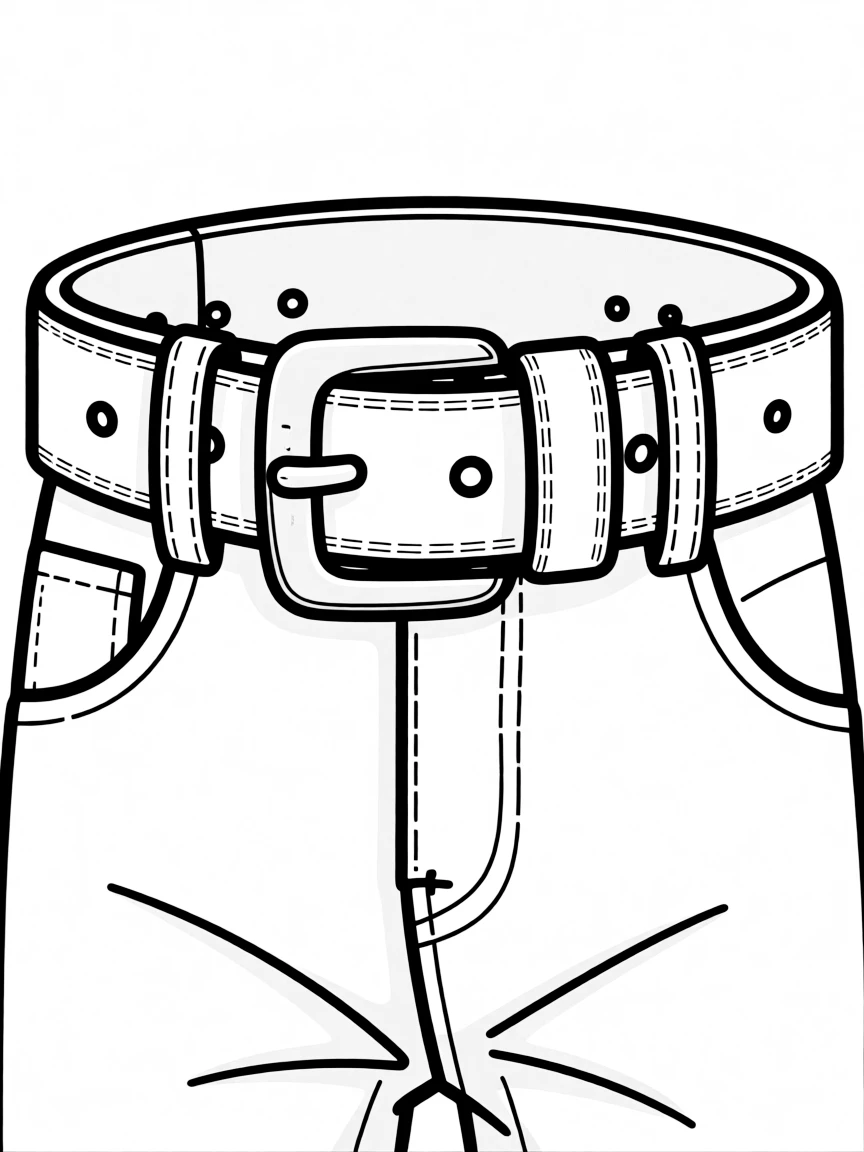 A strong buckle on a belt.