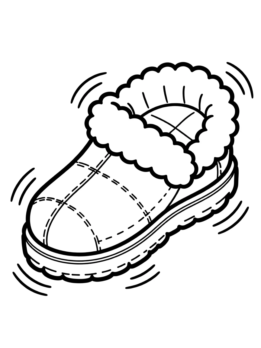 A bouncy slipper soft and warm.