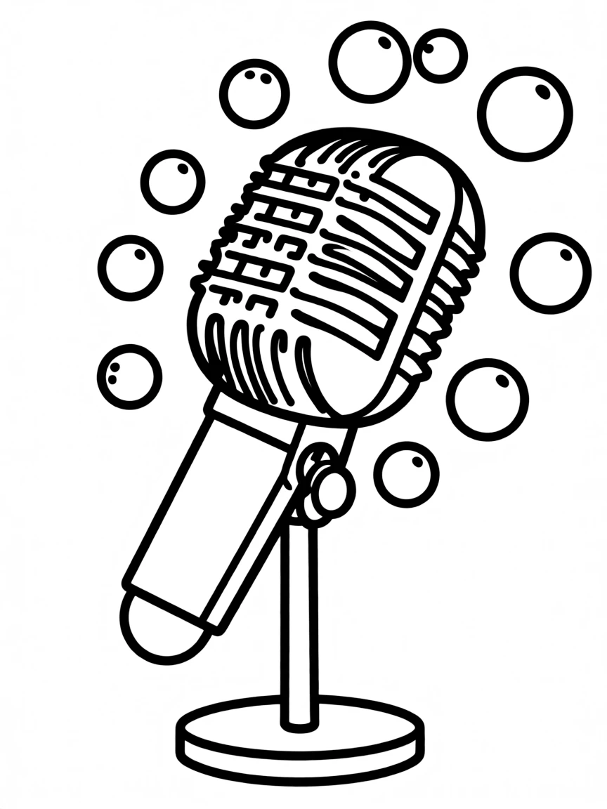 A bubbly microphone for singing.