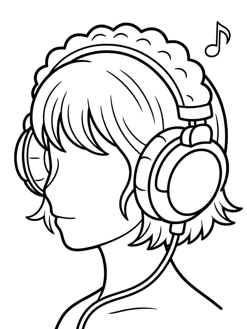 A bumpy headphone listening to music.