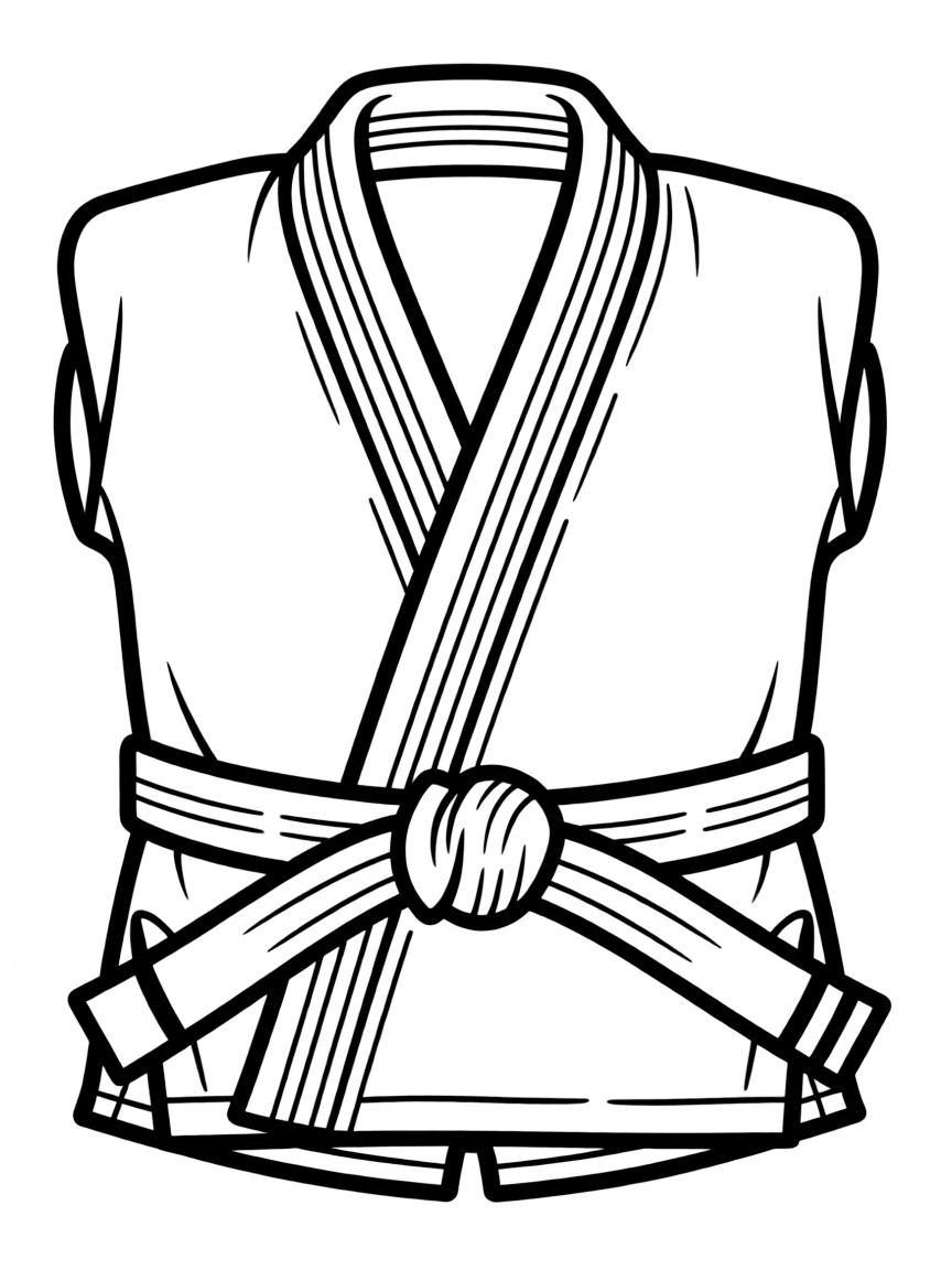A judo uniform folded neatly.