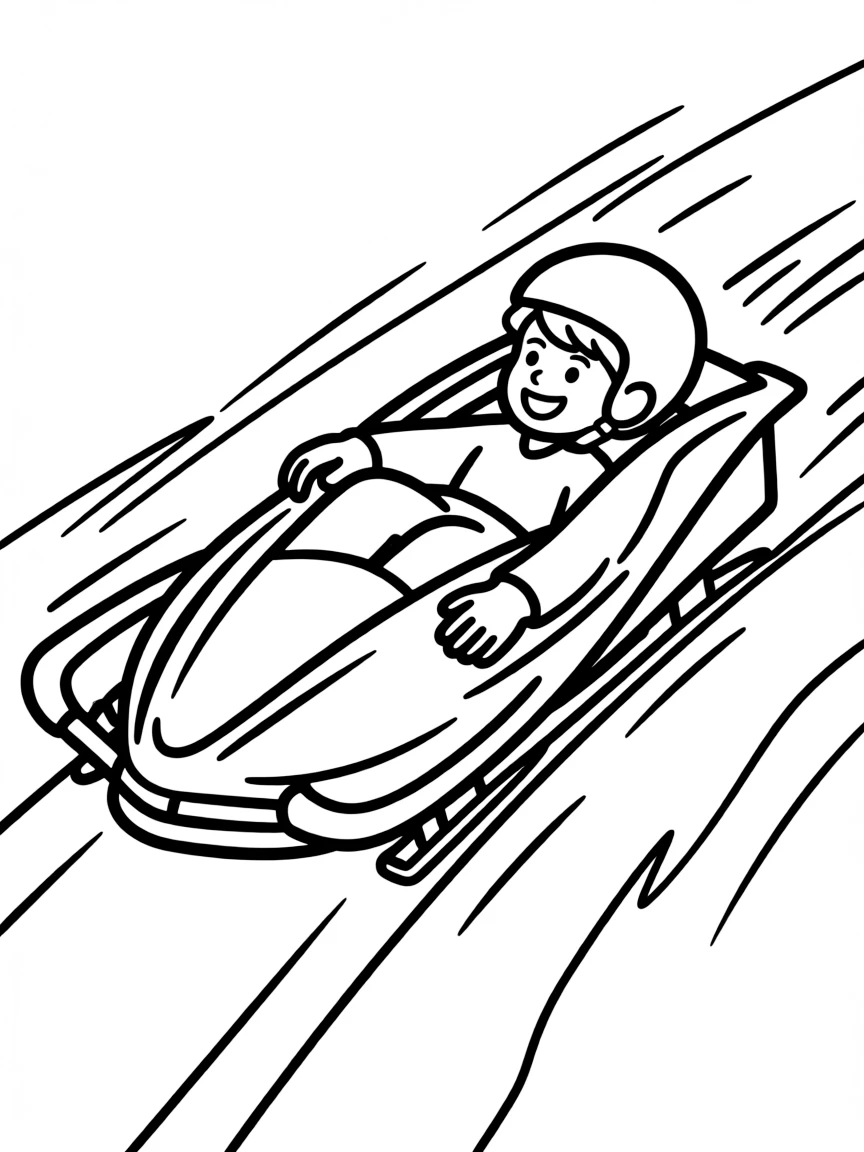 A luge sled looking speedy.