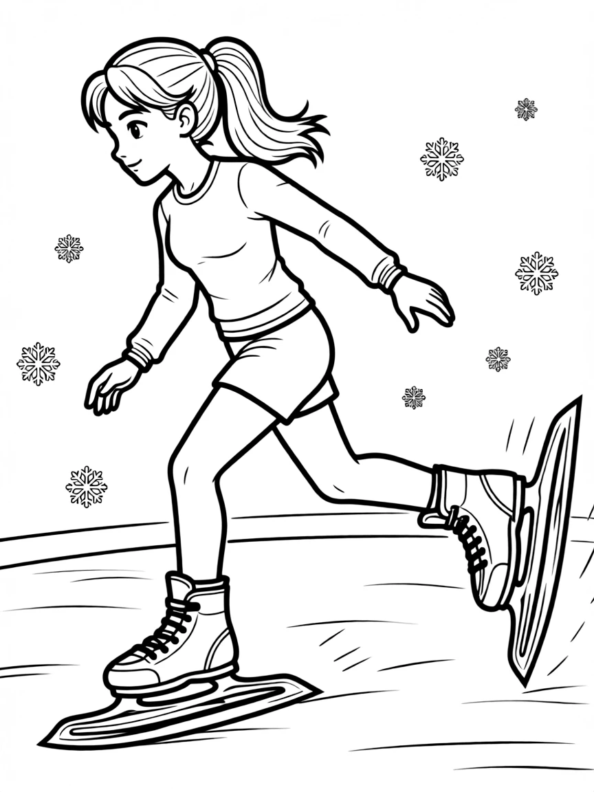 Speed skates with long, shiny blades.