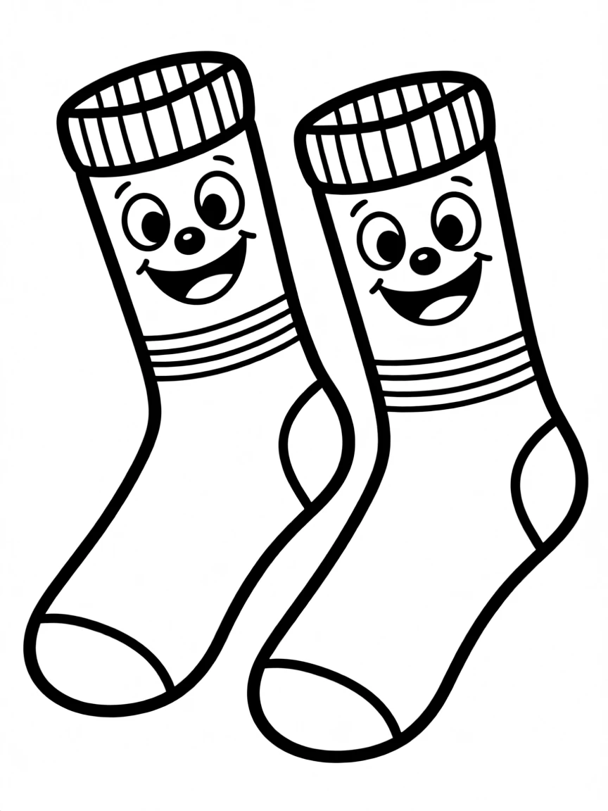 A pair of happy sports socks.