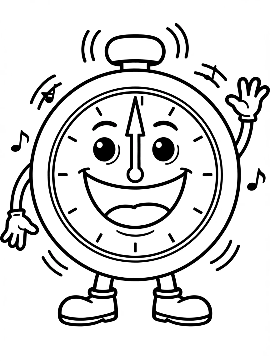 A stopwatch with a happy tick-tock.