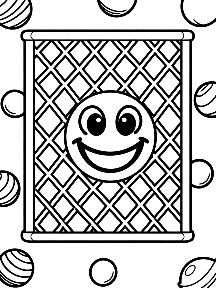 A net with a happy hole.