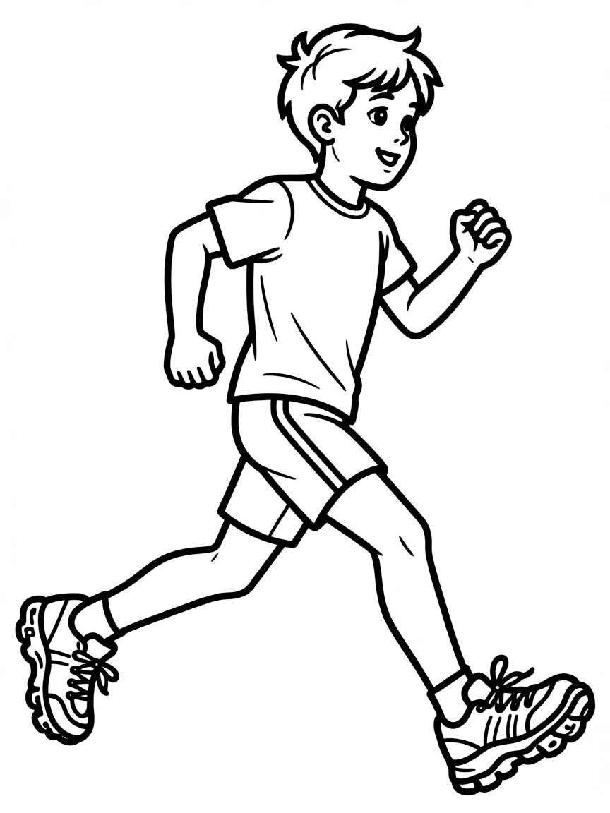 A race walker with springy shoes.