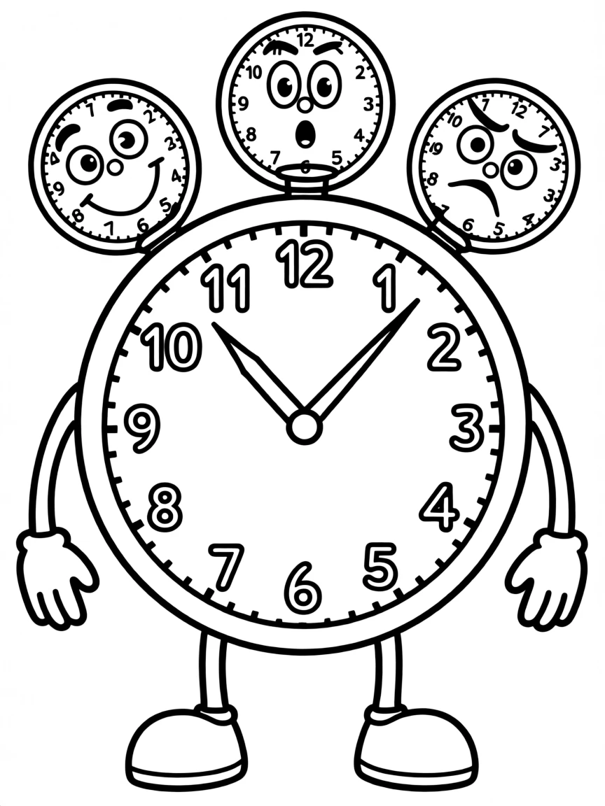 A stopwatch with a face that changes emotions.