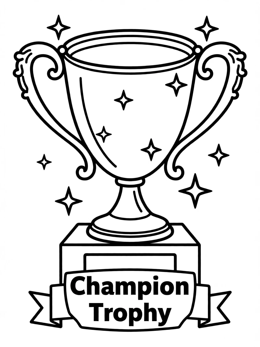 A trophy that sparkles with glitter.