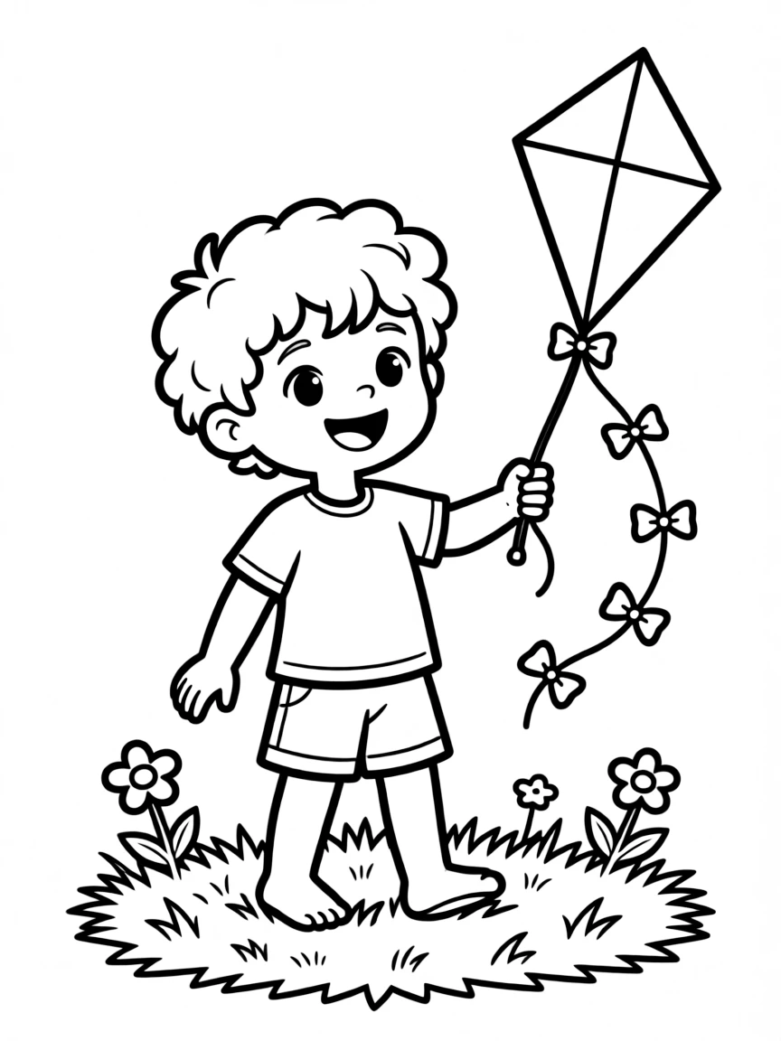 A child with short, curly hair.