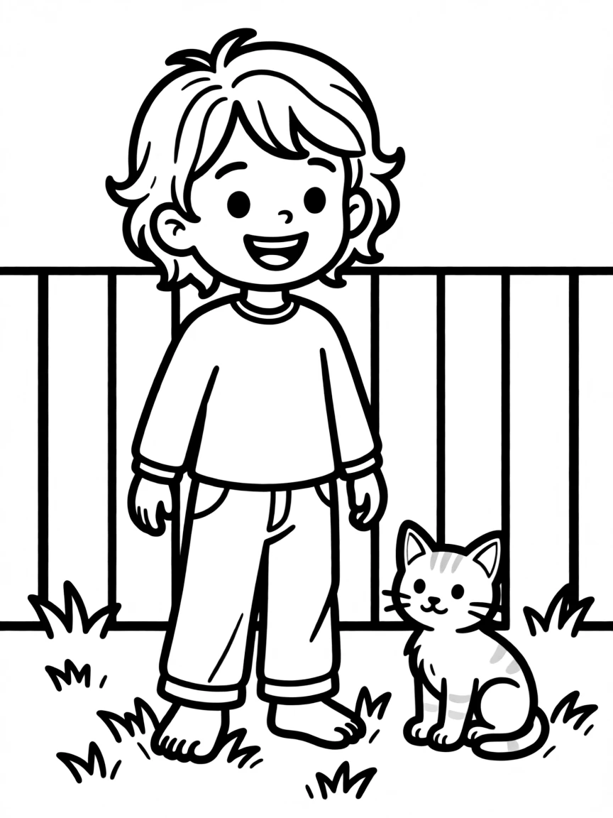 A child with wavy hair.
