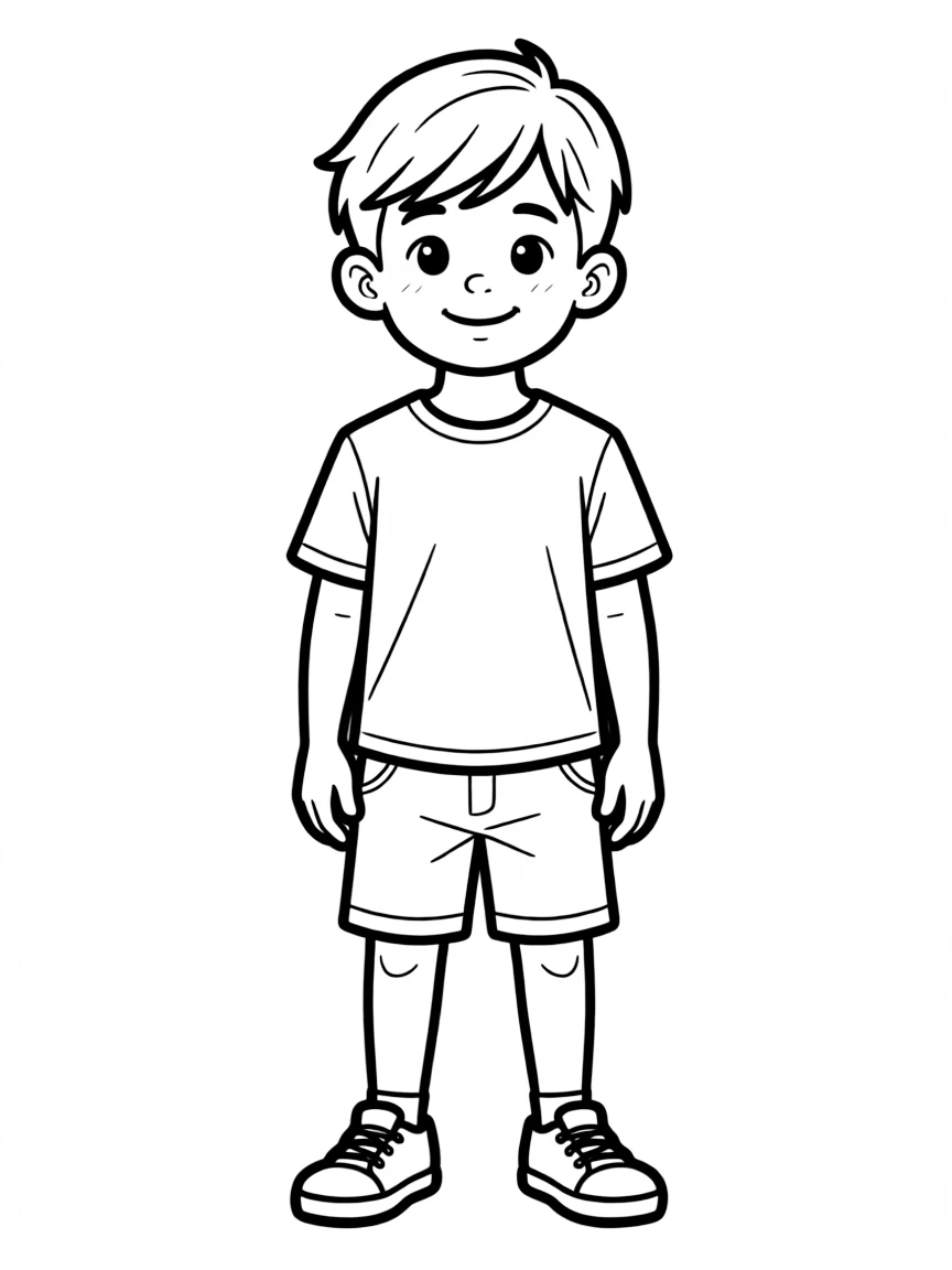 A boy with hair brushed forward.