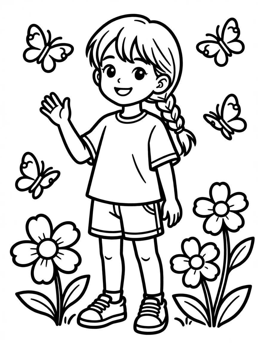 A child with hair in a simple side braid.