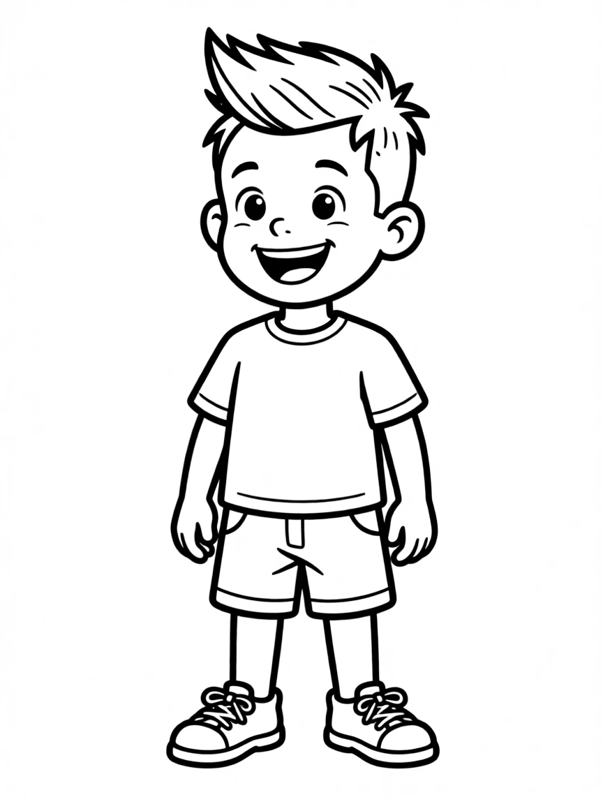 A boy with a mohawk (small and kid-friendly).