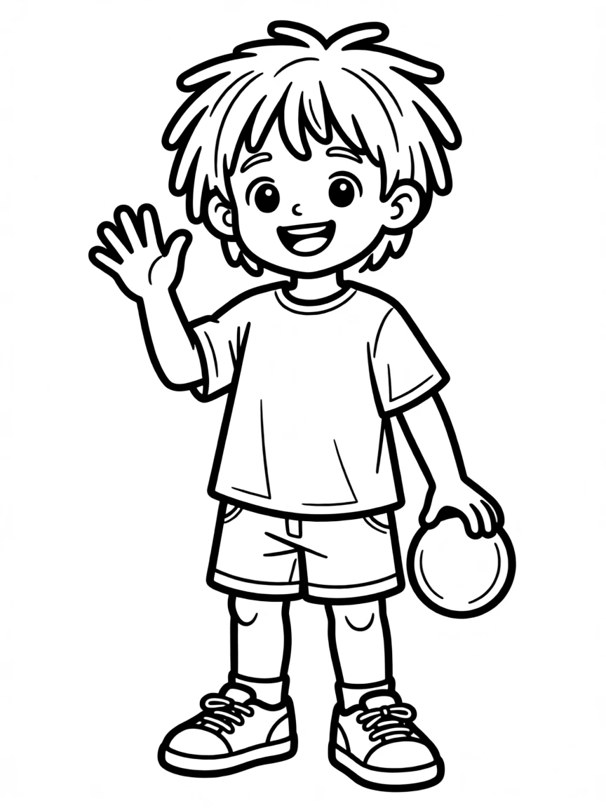 A child with dreadlocks (short and simple).