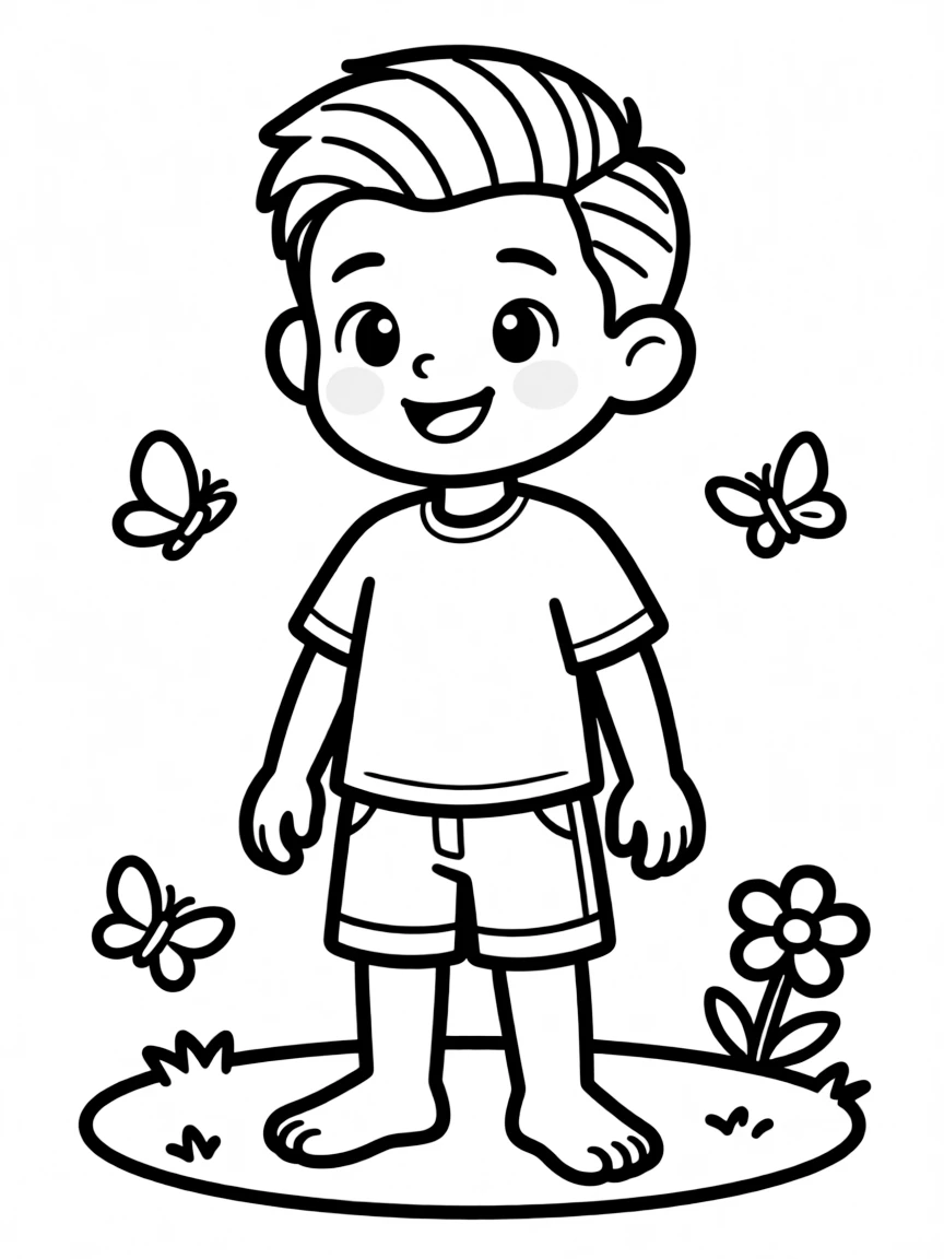 A boy with a comb-over.