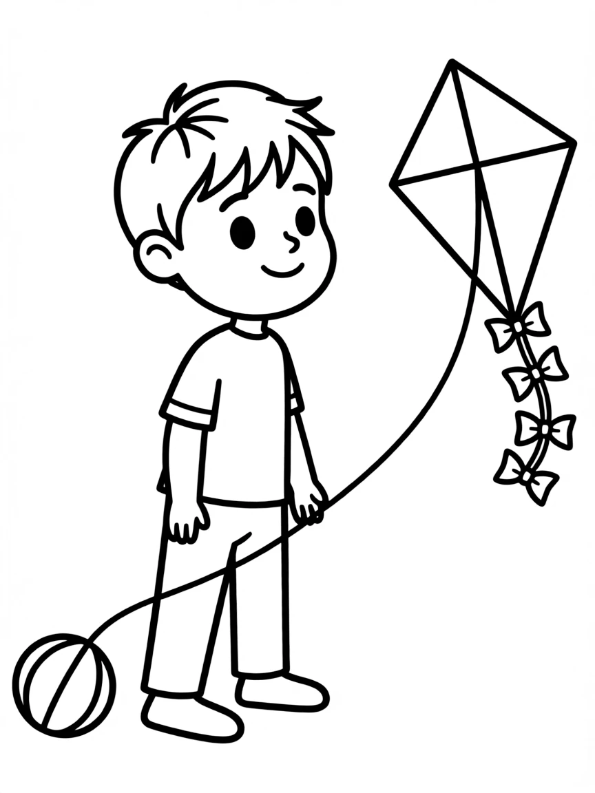 A child with hair with a simple zigzag part.