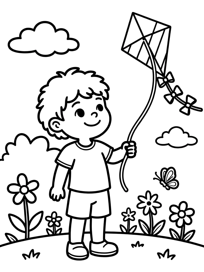 A child with short, curled hair.