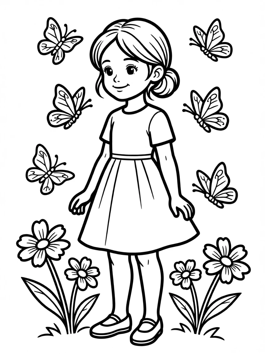 A girl with hair in a simple side bun.