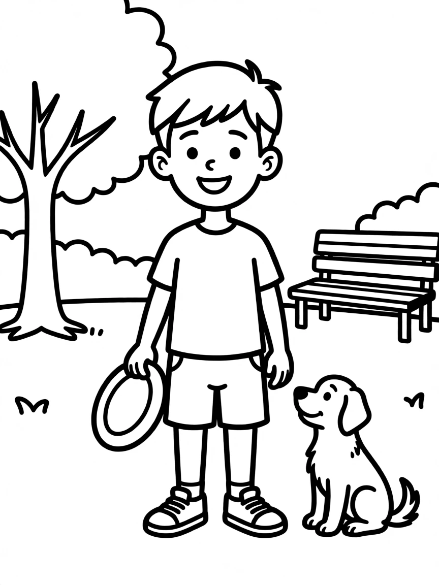 A boy with a simple short haircut with a subtle fade.