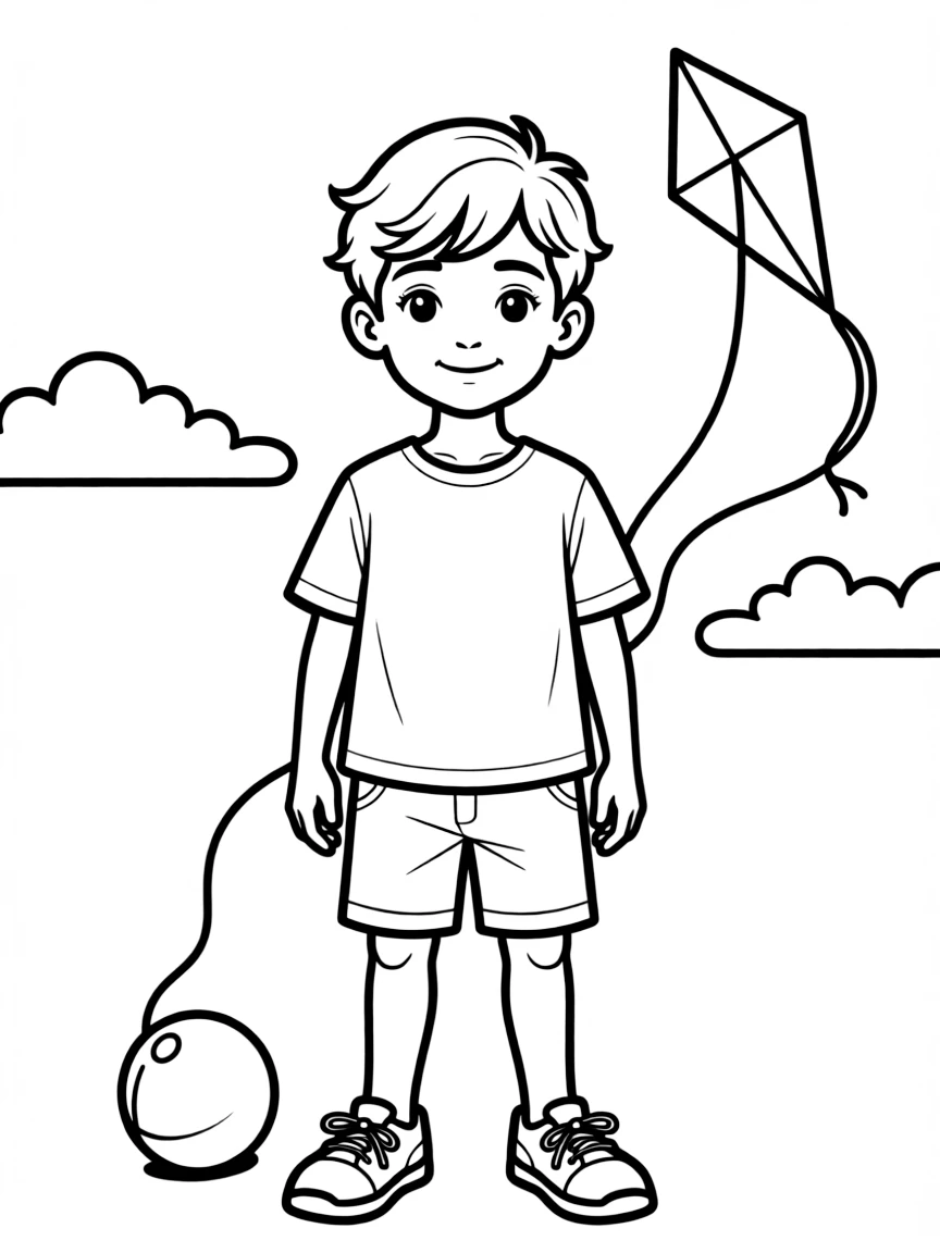 A boy with hair that is short and wavy, brushed to the side.