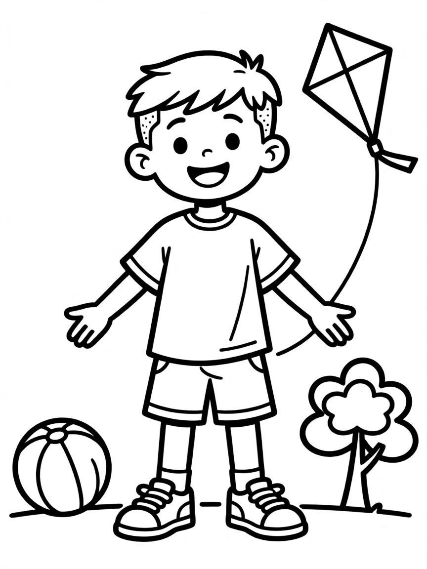 A boy with a simple undercut, no hair on the sides.