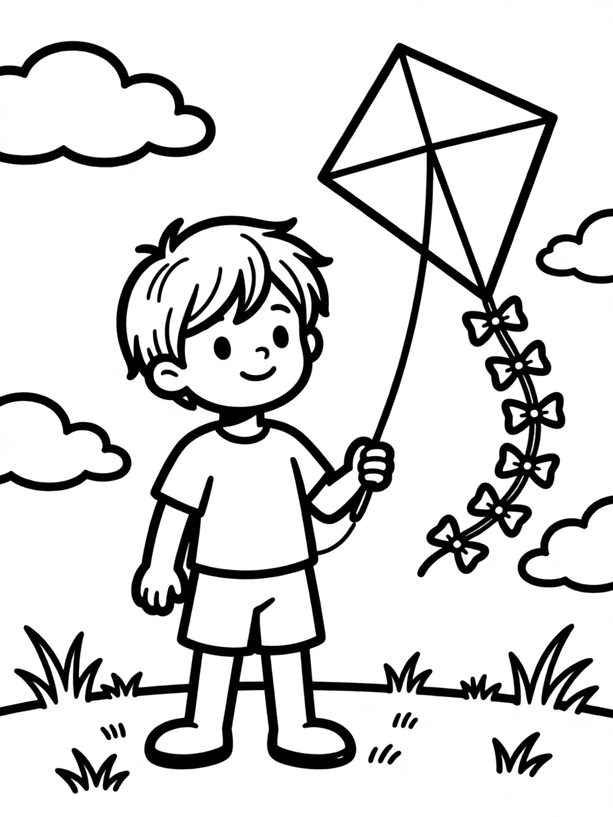 A boy with short, straight hair, parted on the side.