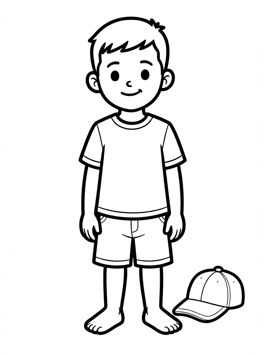 A boy with a short crew cut, neat and tidy.