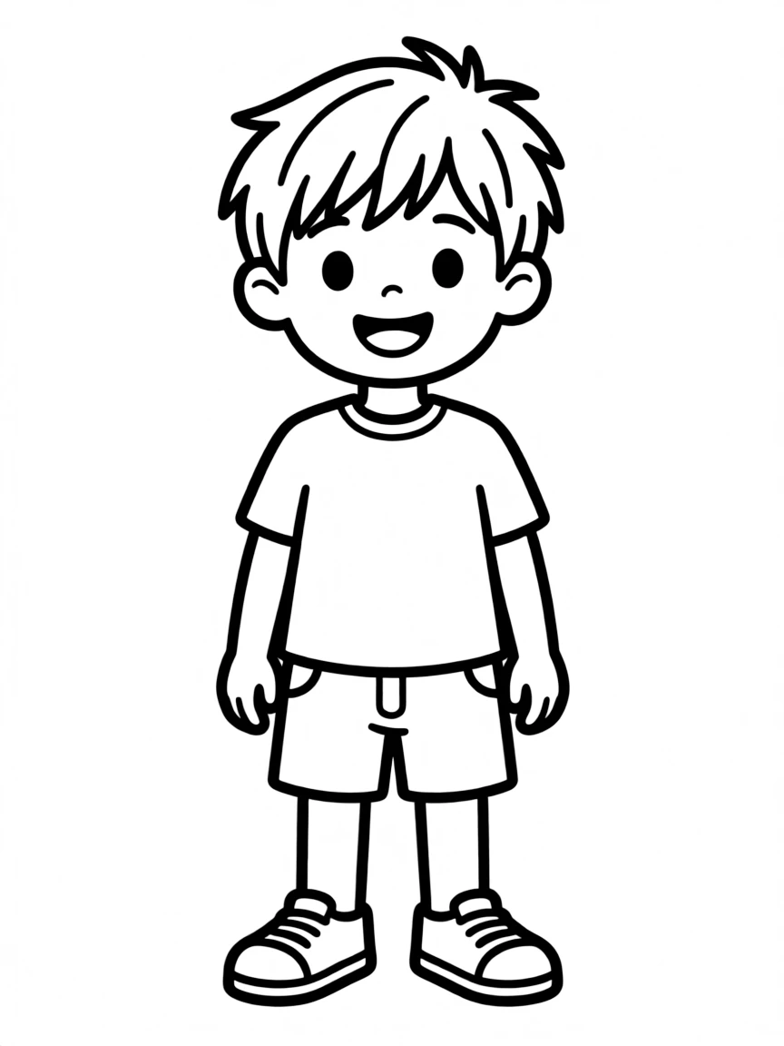 A boy with a simple messy fringe.