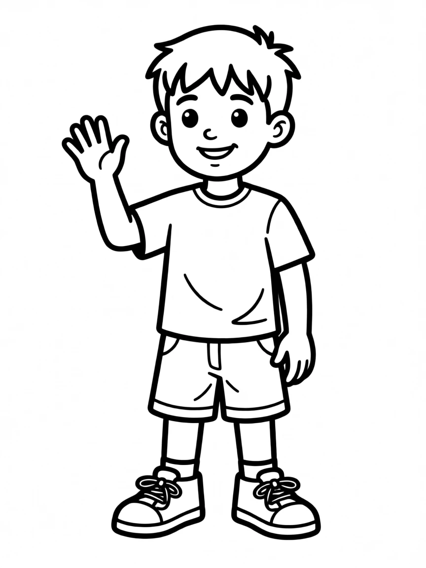 A boy with a simple textured crop, slightly longer.