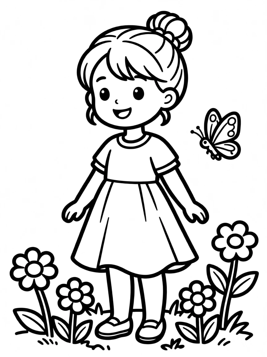 A girl with hair in a simple braided updo.