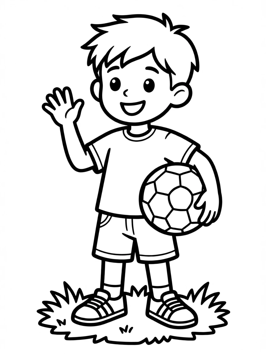 A boy with short hair that is slightly messy.