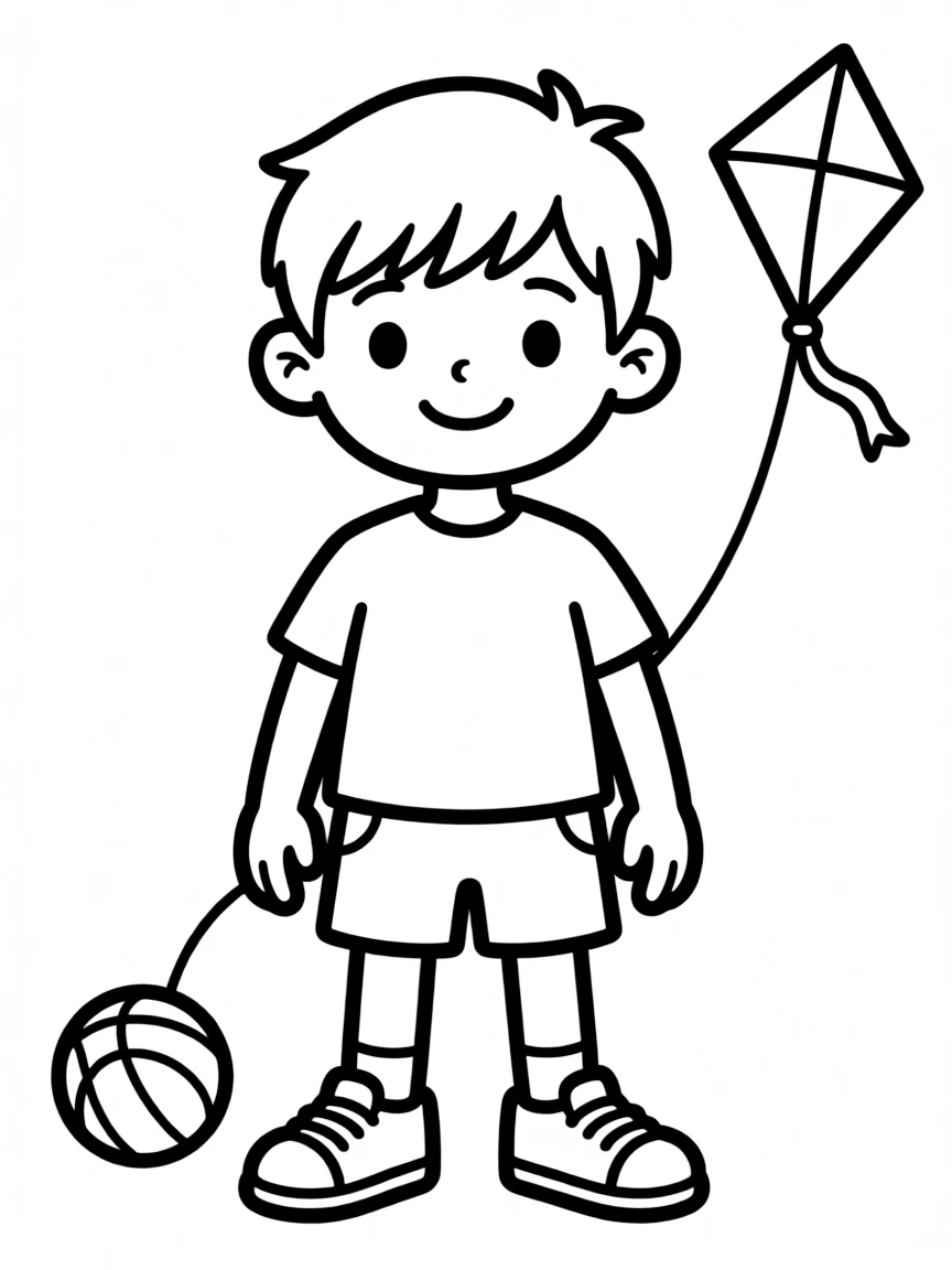 A boy with a simple caesar cut, short and neat.