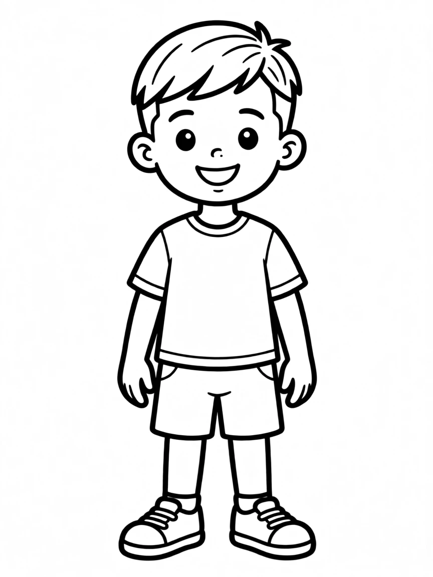 A boy with a short, neat crew cut.