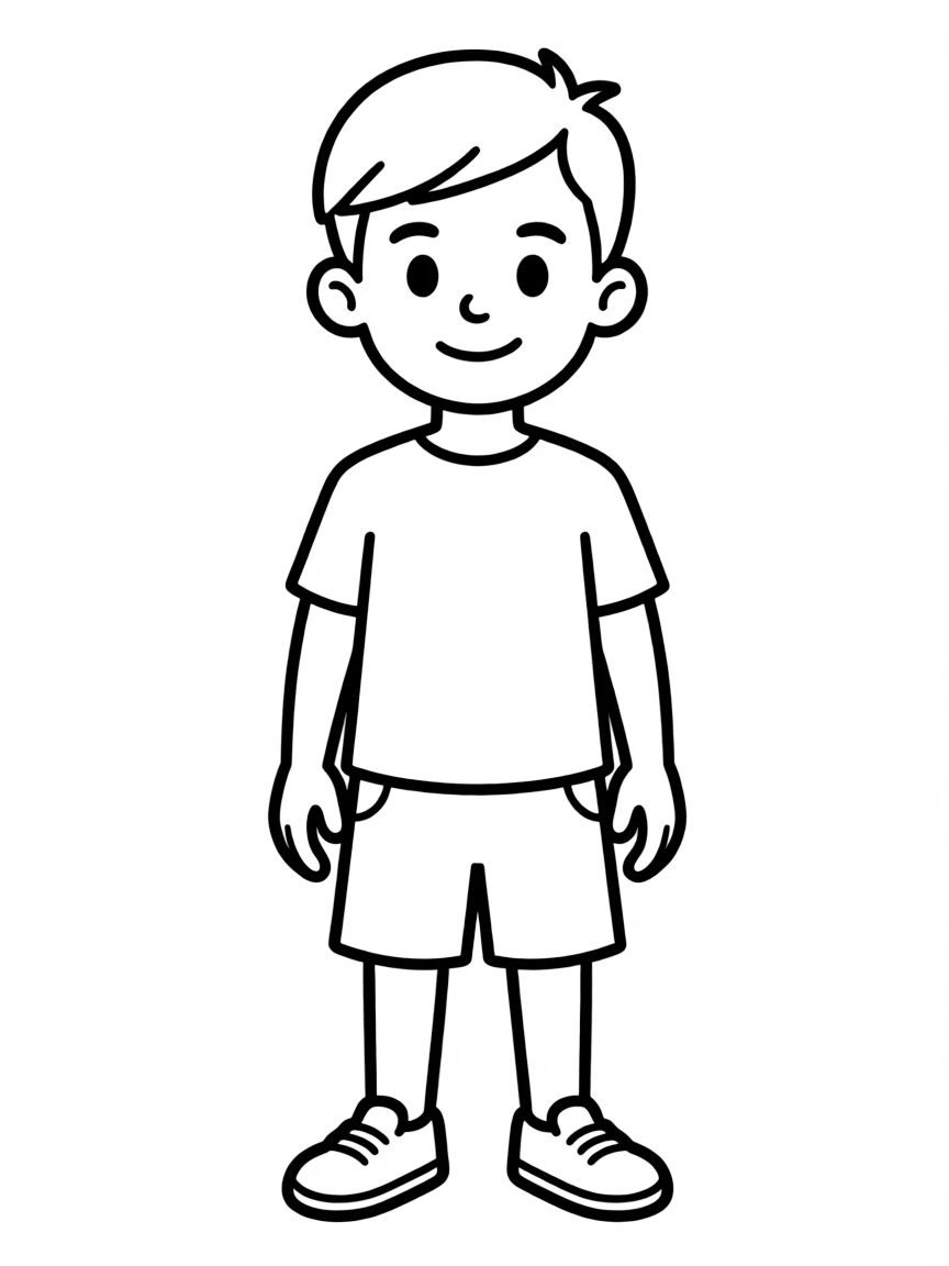 A boy with a simple comb-over, short and sweet.