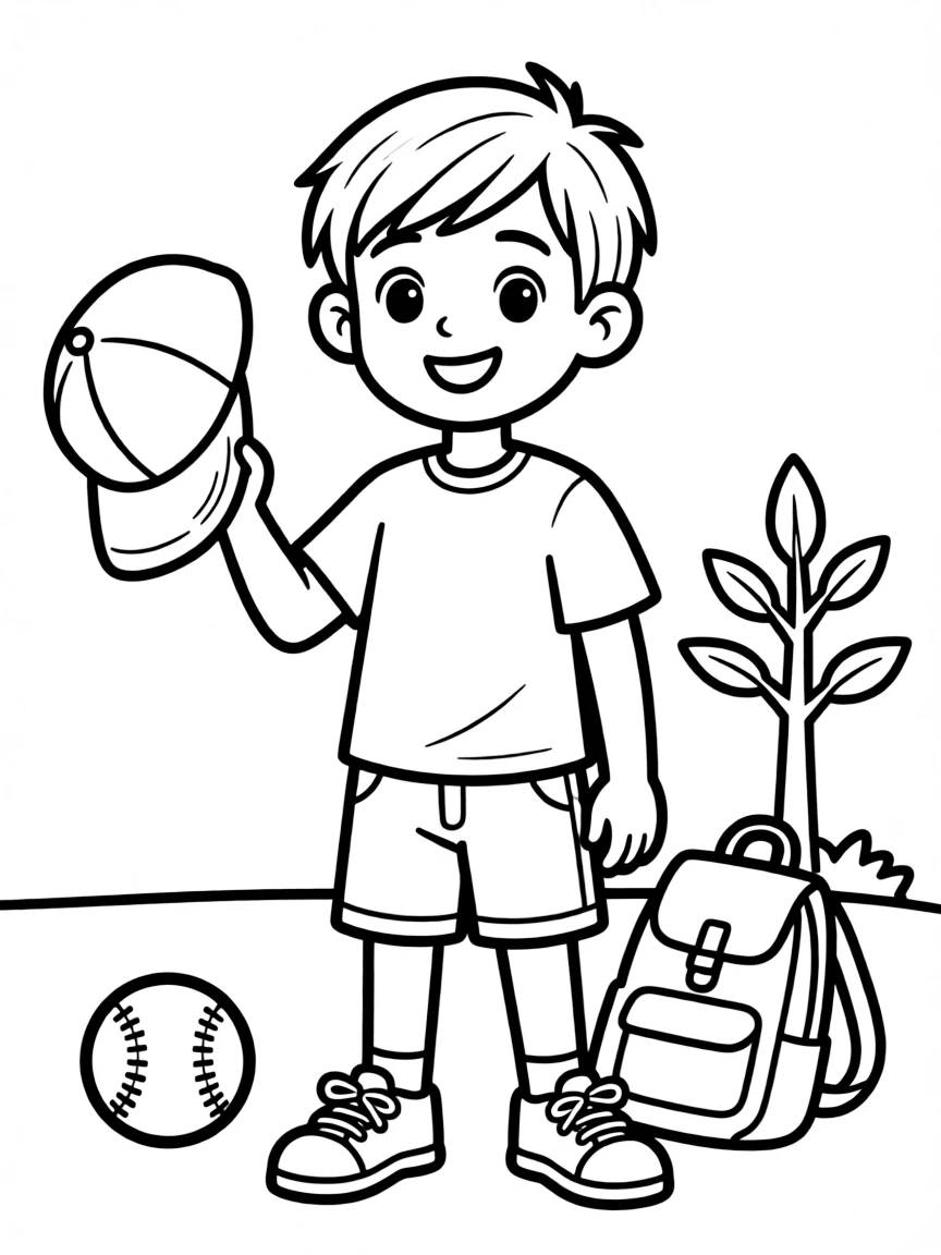 A boy with short, straight hair, parted on the side.