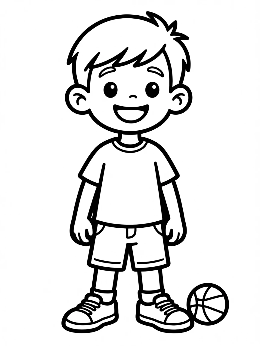 A boy with a short, neat brush up.