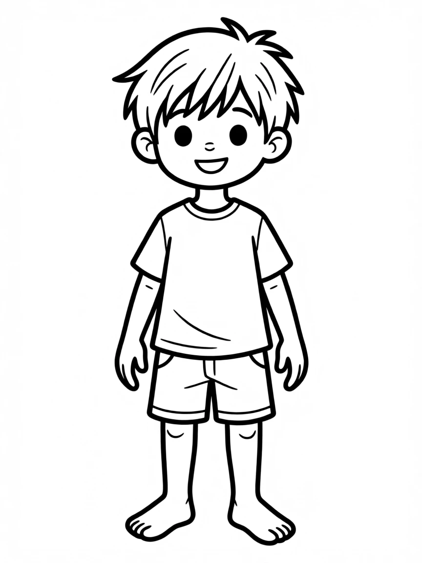 A boy with a simple messy fringe.