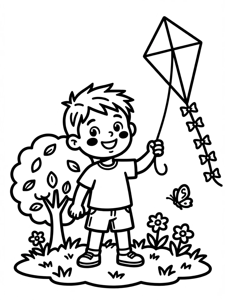A boy with short hair that is slightly spiky.