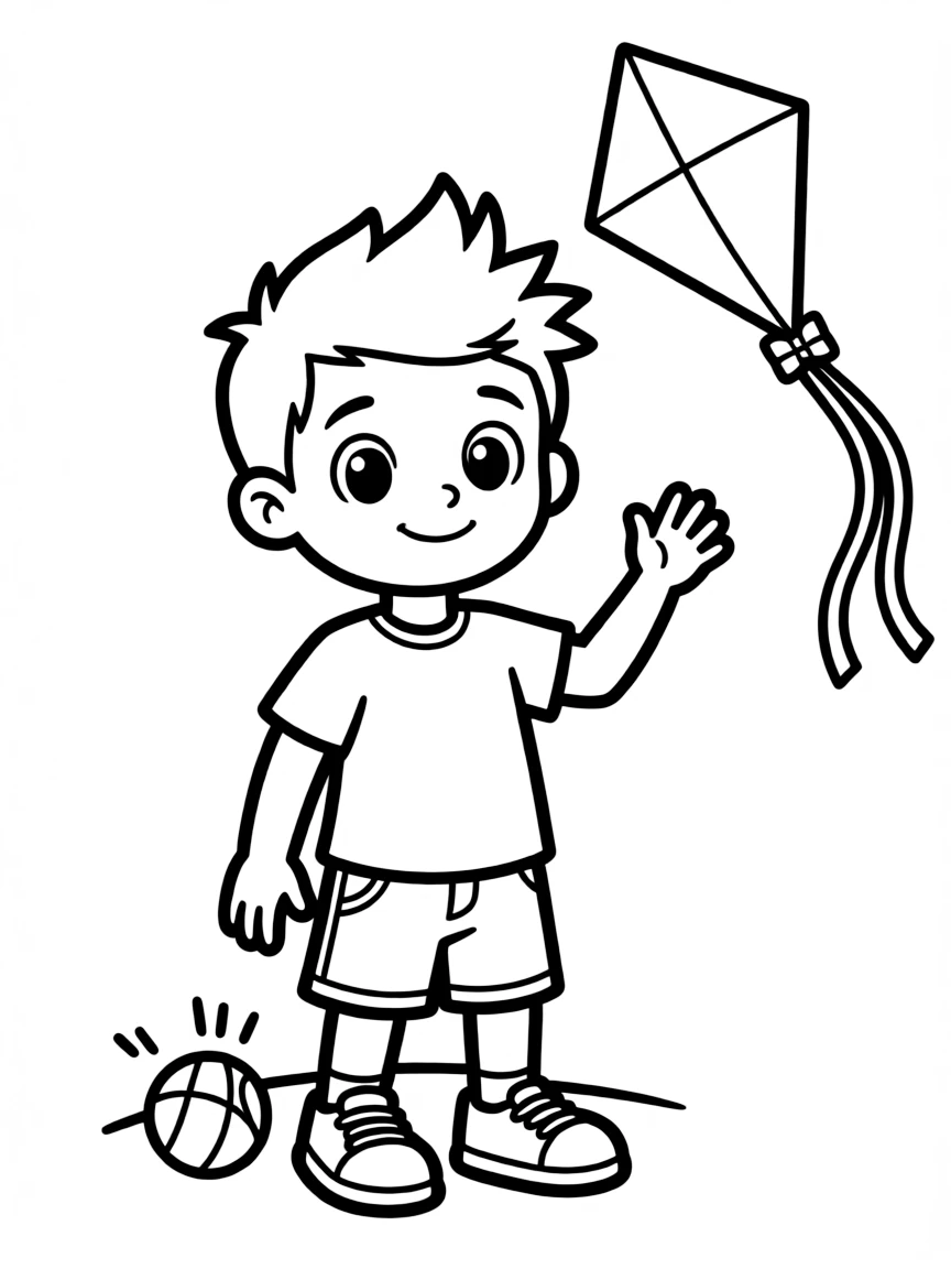 A boy with a simple short mohawk, soft.