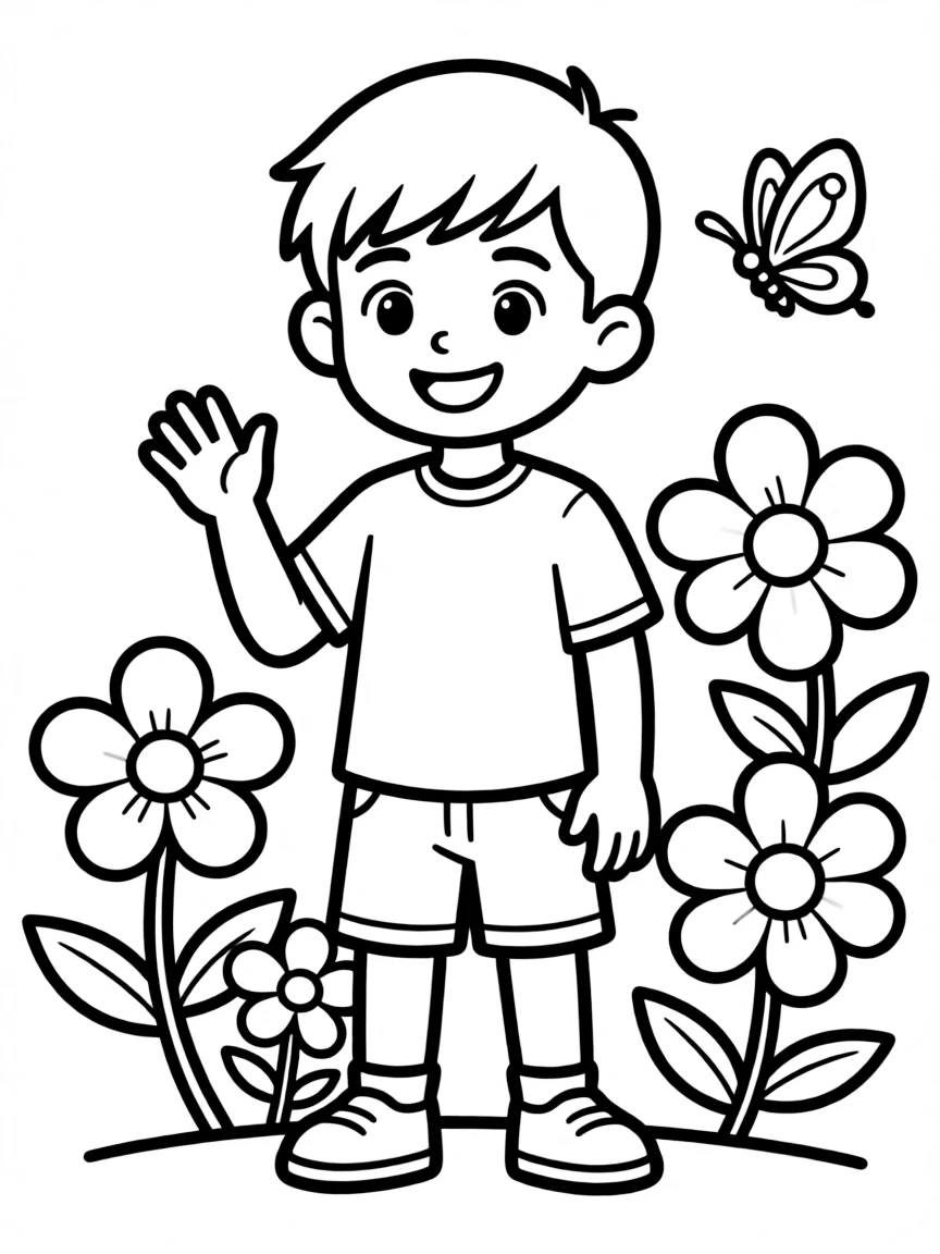 A boy with a simple comb-over, short and sweet.