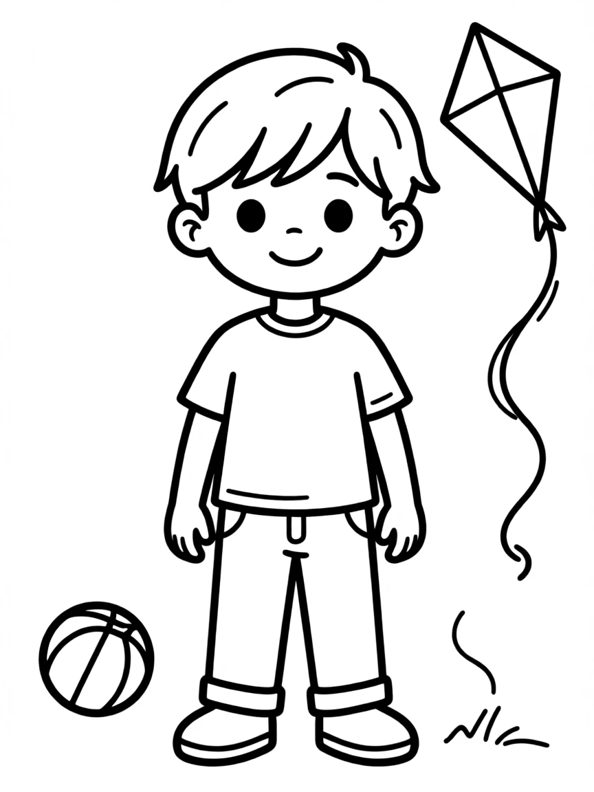 A boy with a simple side swept fringe.