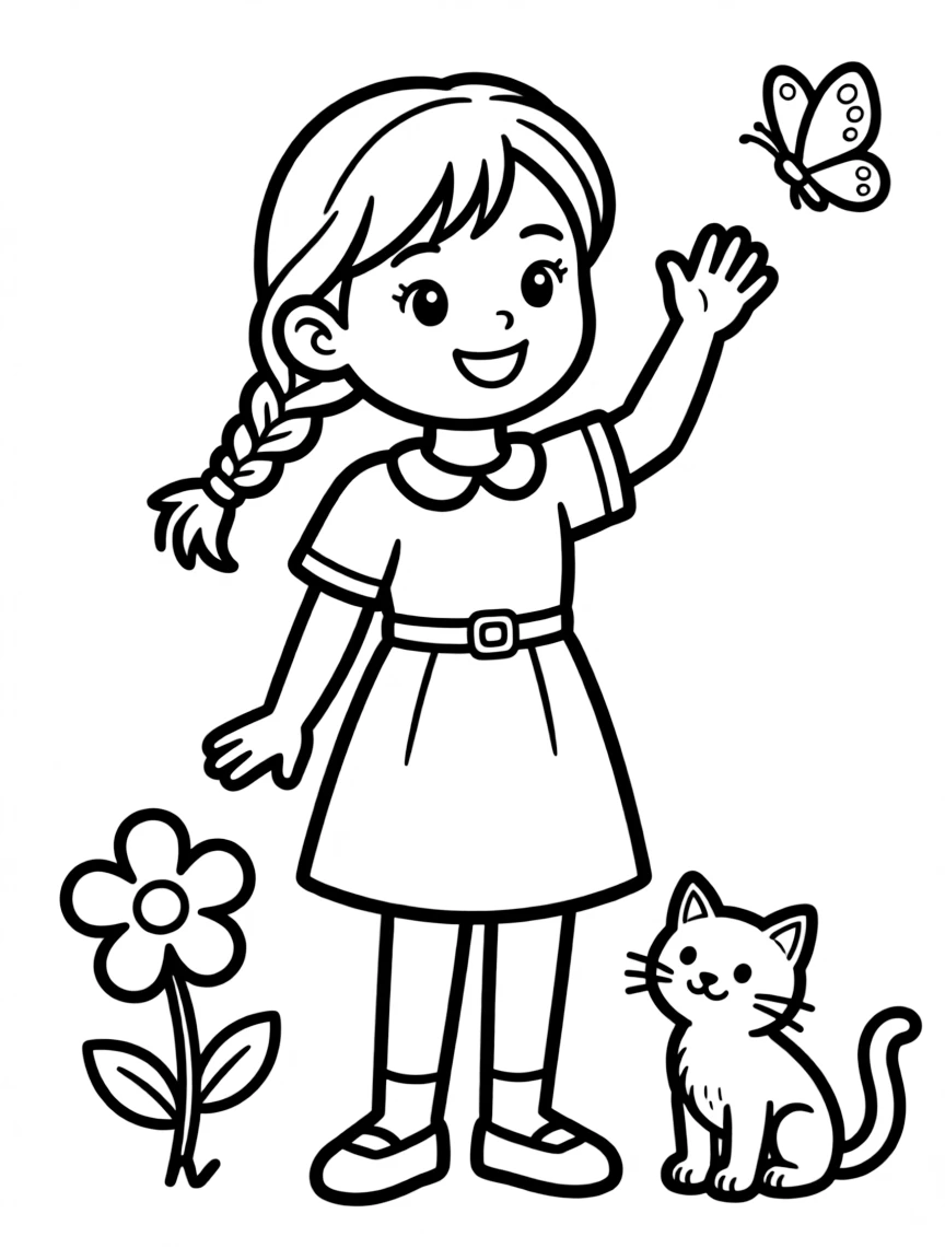 A girl with hair in a simple braided side bun.