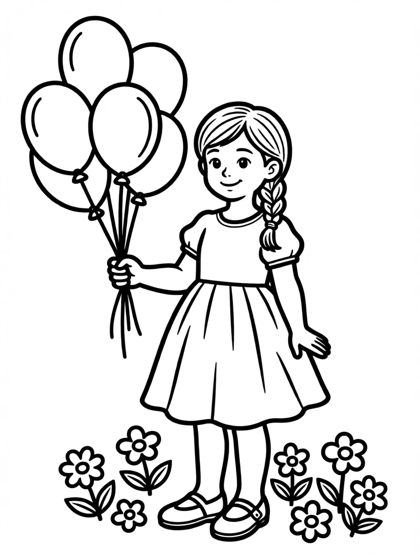A girl with hair in a simple braided side twist.