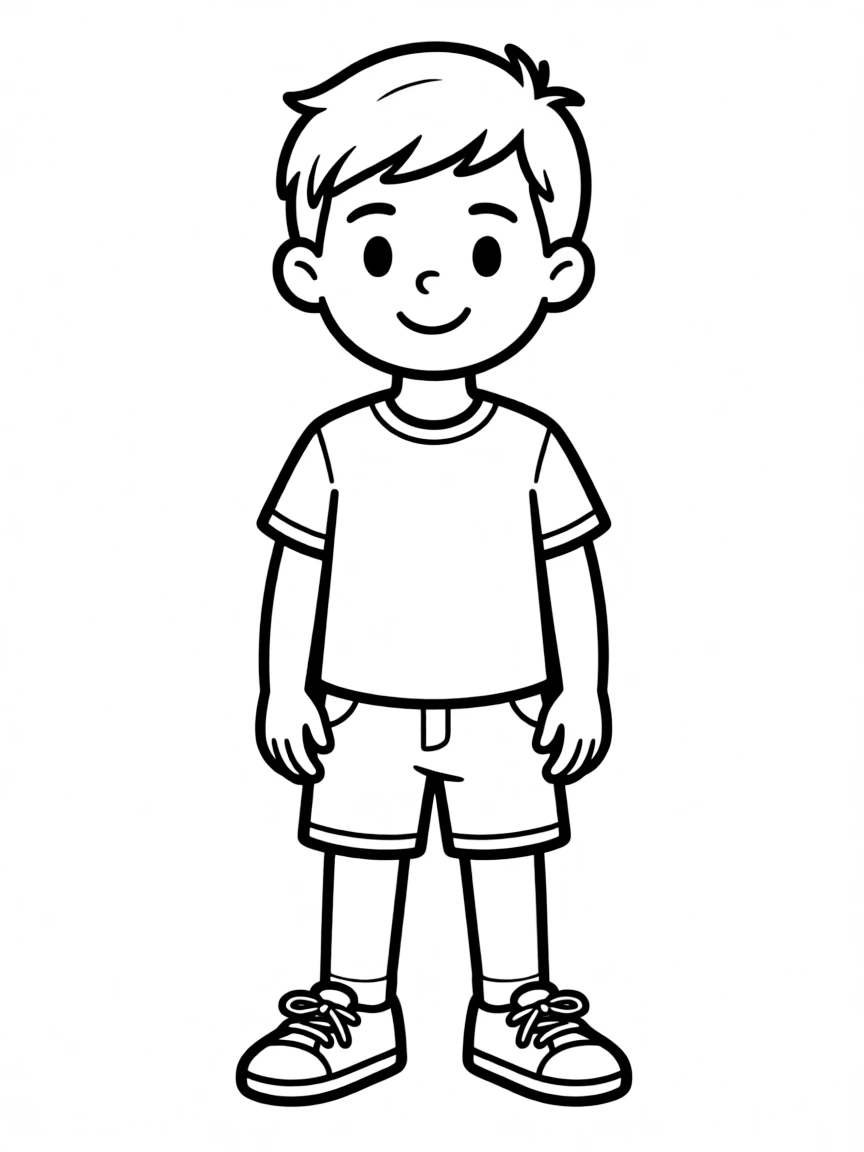 A boy with a simple comb-over, short and sweet.