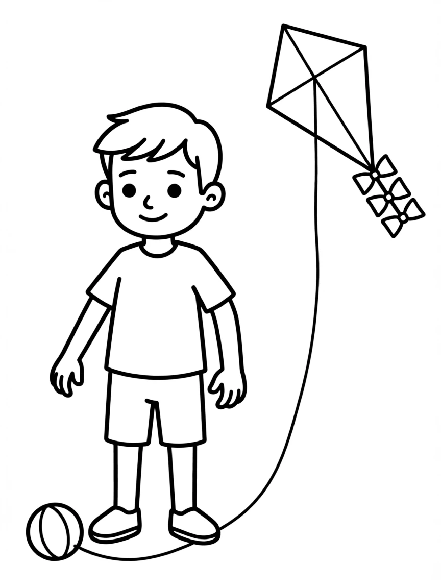 A boy with a simple caesar cut, short and neat.